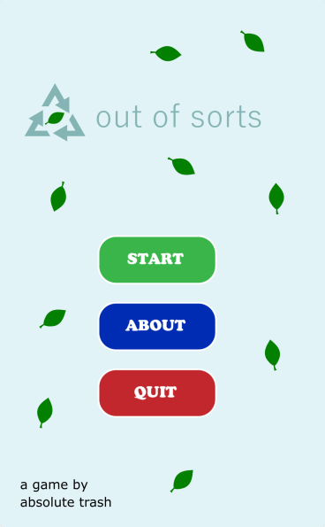 Out of sorts start screen
